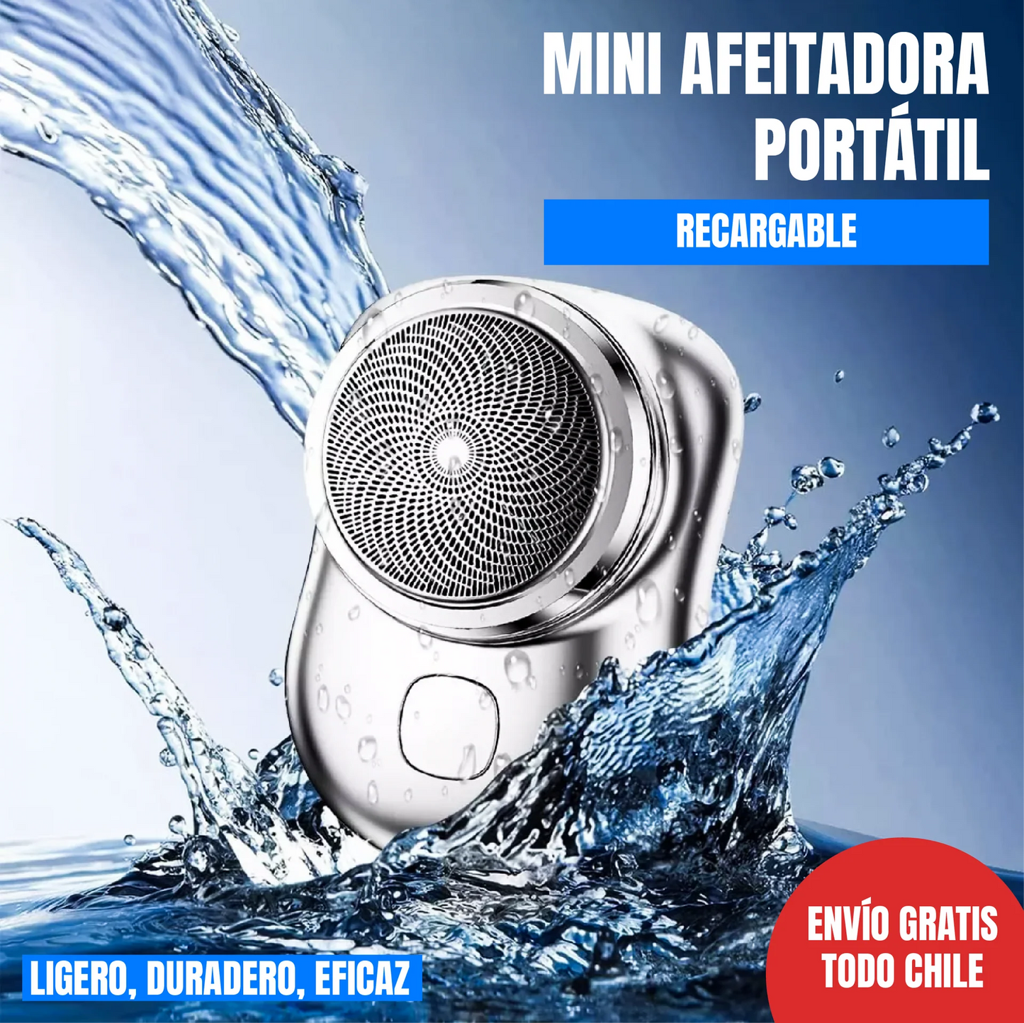 Mini afeitadora portátil recargable