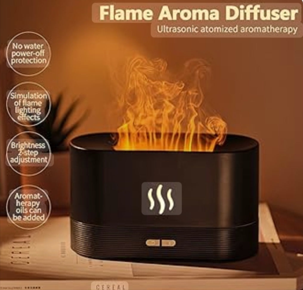 HUMIFICADOR DIFUSOR DE AROMA DE LLAMA CON LUZ LED