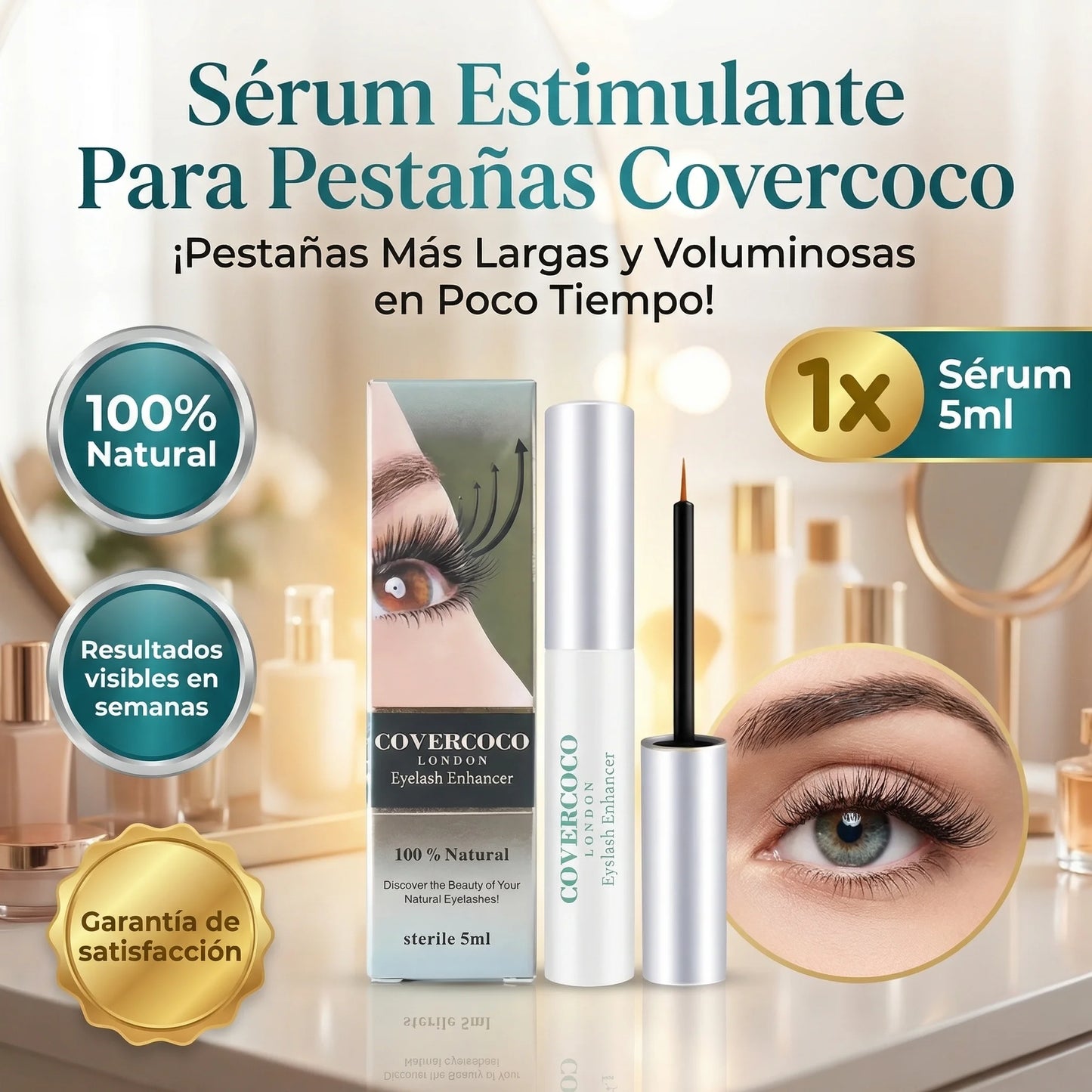 Serum Estimulante Para Pestañas Covercoco Premium ¡COMPRA 2 Y AHORRA $15.000!