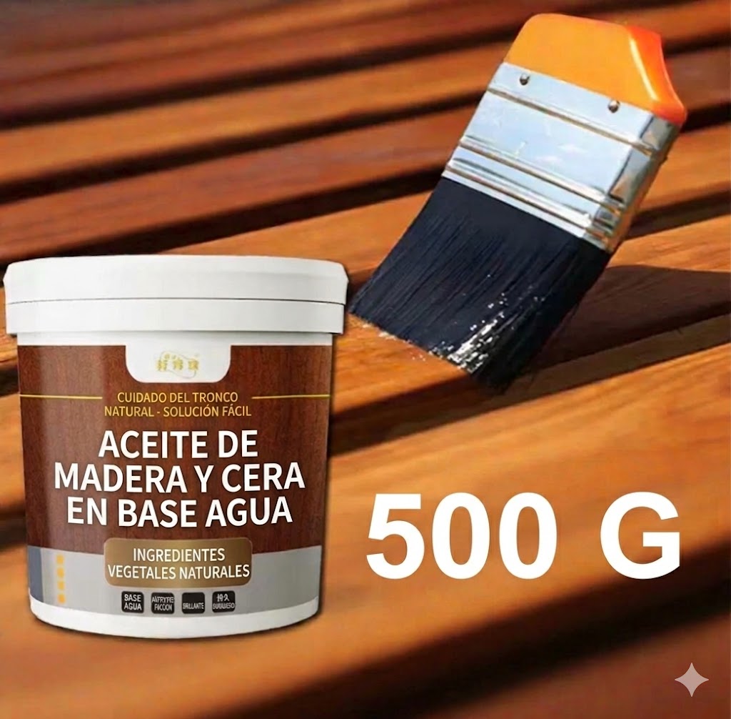 SELLADOR CERA PARA MADERAS DE 500G RINDE HASTA 4m² HIDRO-REPELENTE RESISTENTE A LA HUMEDAD